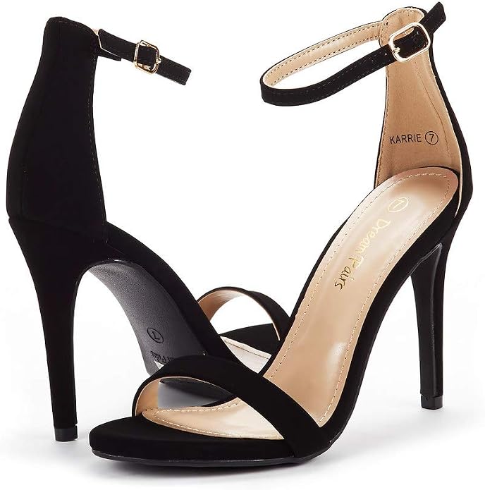 Lace Up Round Open Toe Heels, Ankle Strap, Dressy Sexy Summer Shoes for Wedding Party